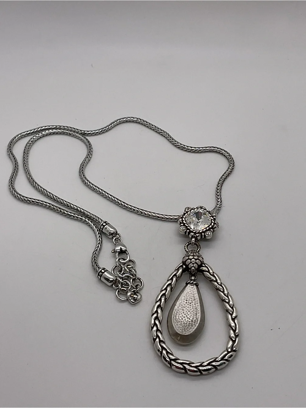 Brighton Let Yourself Shine Silver-Plated Teardrop Pendant Necklace